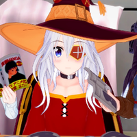 A costume of Megumin that Yasu wears during Sore Thumb