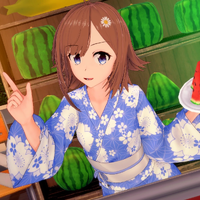 Hima Yukata Three Halves Make a Whole (Itadakimasu)